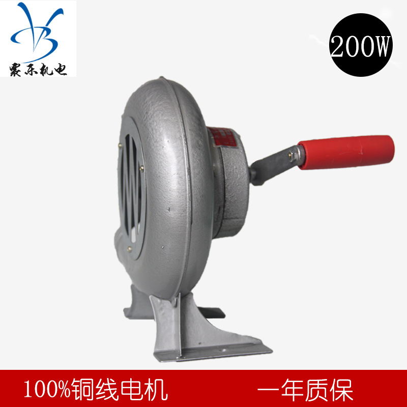 厂家直销户外烧烤 200w 手摇鼓风机 铁齿轮爆米花风机手动风机